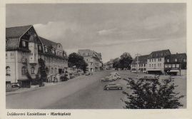 Hier geht es zur Karte mit dem Motiv 'Blick vom Sparkassengebäude über den Platz' Hier geht es zur Karte mit dem Motiv 'Blick vom Sparkassengebäude über den Platz'