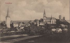 Hier geht es zur Karte mit dem Motiv 'Ansicht von Kirchen und Burg über den Trimmbach' Hier geht es zur Karte mit dem Motiv 'Ansicht von Kirchen und Burg über den Trimmbach'
