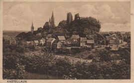 Hier geht es zur Karte mit dem Motiv 'Kirchen und Burg gesehen über Sträucher' Hier geht es zur Karte mit dem Motiv 'Kirchen und Burg gesehen über Sträucher'