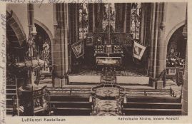Hier geht es zur Karte mit dem Motiv 'Innenaufnahme von der Empore der katholischen Kirche' Hier geht es zur Karte mit dem Motiv 'Innenaufnahme von der Empore der katholischen Kirche'