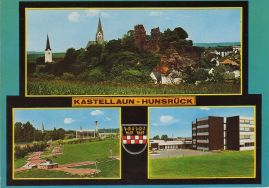 Hier geht es zur Karte mit dem Motiv 'Drei Bilder mit Burg, Schule und Minigolfplatz' Hier geht es zur Karte mit dem Motiv 'Drei Bilder mit Burg, Schule und Minigolfplatz'