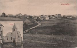 Hier geht es zur Karte mit dem Motiv 'Blick zum kleinen Dorf auf der Anhöhe' Hier geht es zur Karte mit dem Motiv 'Blick zum kleinen Dorf auf der Anhöhe'