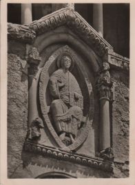 Hier geht es zur Karte mit dem Motiv 'Christus an Westseite der Kirche' Hier geht es zur Karte mit dem Motiv 'Christus an Westseite der Kirche'