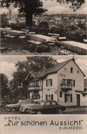 Hier geht es zur Karte mit dem Motiv 'Zwei Aufnahmen des Hotels Zur schönen Aussicht'