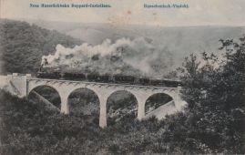 Hier geht es zur Karte mit dem Motiv 'Dampfender Zug auf Rauschenloch-Viadukt' Hier geht es zur Karte mit dem Motiv 'Dampfender Zug auf Rauschenloch-Viadukt'