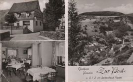 Hier geht es zur Karte mit dem Motiv 'Teilansicht und zwei Bilder der Pension zur Post' Hier geht es zur Karte mit dem Motiv 'Teilansicht und zwei Bilder der Pension zur Post'