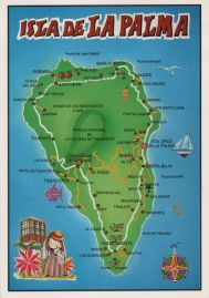 Hier geht es zur Karte mit dem Motiv 'Einfache Landkarte von La Palma'