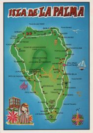 Hier geht es zur Karte mit dem Motiv 'Einfache Landkarte von La Palma' Hier geht es zur Karte mit dem Motiv 'Einfache Landkarte von La Palma'