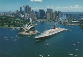 Hier geht es zur Karte mit dem Motiv 'Queen Elizabeth 2 im Hafen von Sydney'