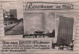 Hier geht es zur Karte mit dem Motiv 'Bayer-Hochhaus dreifach' Hier geht es zur Karte mit dem Motiv 'Bayer-Hochhaus dreifach'