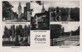 Hier geht es zur Karte mit dem Motiv 'Kirchen, Teich, Ehrenmal und Badeanstalt'