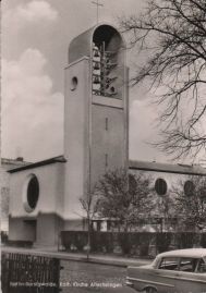 Hier geht es zur Karte mit dem Motiv 'Kirche Allerheiligen mit Glockenturm' Hier geht es zur Karte mit dem Motiv 'Kirche Allerheiligen mit Glockenturm'