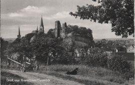 Hier geht es zur Karte mit dem Motiv 'Pferd und Hund gemeinsam vor der Burg' Hier geht es zur Karte mit dem Motiv 'Pferd und Hund gemeinsam vor der Burg'