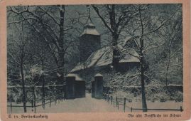 Hier geht es zur Karte mit dem Motiv 'Eingeschneite Dorfkirche in Lankwitz' Hier geht es zur Karte mit dem Motiv 'Eingeschneite Dorfkirche in Lankwitz'