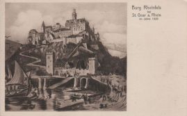 Hier geht es zur Karte mit dem Motiv 'Zeichnung der Burg Rheinfels 1620' Hier geht es zur Karte mit dem Motiv 'Zeichnung der Burg Rheinfels 1620'