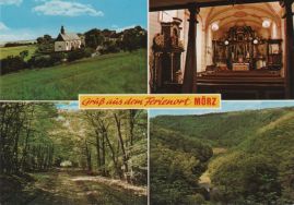 Hier geht es zur Karte mit dem Motiv 'Mörz mit Kirche und Wald' Hier geht es zur Karte mit dem Motiv 'Mörz mit Kirche und Wald'