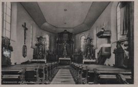 Hier geht es zur Karte mit dem Motiv 'Innenansicht der katholischen Pfarrkirche' Hier geht es zur Karte mit dem Motiv 'Innenansicht der katholischen Pfarrkirche'