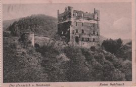 Hier geht es zur Karte mit dem Motiv 'Ruine Balduinseck von unten' Hier geht es zur Karte mit dem Motiv 'Ruine Balduinseck von unten'