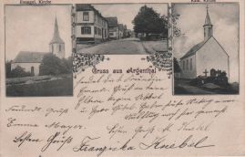 Hier geht es zur Karte mit dem Motiv 'Die beiden Kirchen des Ortes' Hier geht es zur Karte mit dem Motiv 'Die beiden Kirchen des Ortes'