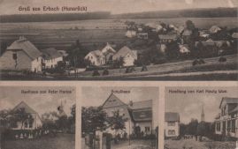 Hier geht es zur Karte mit dem Motiv 'Panorama, Gasthaus, Schule und Geschäft' Hier geht es zur Karte mit dem Motiv 'Panorama, Gasthaus, Schule und Geschäft'