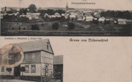 Hier geht es zur Karte mit dem Motiv 'Ein Panorama und das Gasthaus von Franz Vier' Hier geht es zur Karte mit dem Motiv 'Ein Panorama und das Gasthaus von Franz Vier'