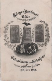 Hier geht es zur Karte mit dem Motiv 'Kriegerdenkmal zum ersten Weltkrieg' Hier geht es zur Karte mit dem Motiv 'Kriegerdenkmal zum ersten Weltkrieg'