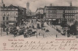 Hier geht es zur Karte mit dem Motiv 'Pferdedroschken und Straßenbahnen' Hier geht es zur Karte mit dem Motiv 'Pferdedroschken und Straßenbahnen'