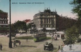 Hier geht es zur Karte mit dem Motiv 'Verkehrsturm auf grüner Verkehrsinsel' Hier geht es zur Karte mit dem Motiv 'Verkehrsturm auf grüner Verkehrsinsel'