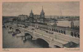 Hier geht es zur Karte mit dem Motiv 'Pferdefuhrwerke auf der Brücke über der Spree' Hier geht es zur Karte mit dem Motiv 'Pferdefuhrwerke auf der Brücke über der Spree'