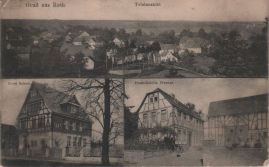 Hier geht es zur Karte mit dem Motiv 'Dorfpanorama, Schule und Post' Hier geht es zur Karte mit dem Motiv 'Dorfpanorama, Schule und Post'