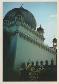 Hier geht es zur Karte mit dem Motiv 'Aufblick zur Wilmersdorfer Moschee' Hier geht es zur Karte mit dem Motiv 'Aufblick zur Wilmersdorfer Moschee'