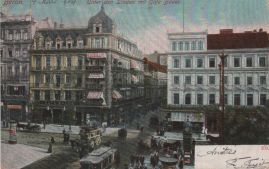 Hier geht es zur Karte mit dem Motiv 'Kutschen und Straßenbahn unterwegs' Hier geht es zur Karte mit dem Motiv 'Kutschen und Straßenbahn unterwegs'