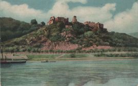 Hier geht es zur Karte mit dem Motiv 'Blick über den Fluss zur Burgruine' Hier geht es zur Karte mit dem Motiv 'Blick über den Fluss zur Burgruine'