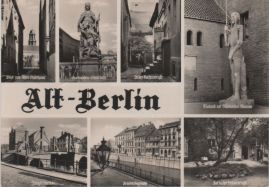 Hier geht es zur Karte mit dem Motiv 'Straßen, Statuen, eine Gracht und eine Brücke' Hier geht es zur Karte mit dem Motiv 'Straßen, Statuen, eine Gracht und eine Brücke'