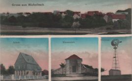 Hier geht es zur Karte mit dem Motiv 'Schule, Wasserwerk und ein Windrad' Hier geht es zur Karte mit dem Motiv 'Schule, Wasserwerk und ein Windrad'
