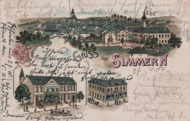 Hier geht es zur Karte mit dem Motiv 'Kutschenverkehr auf Simmerns Straßen' Hier geht es zur Karte mit dem Motiv 'Kutschenverkehr auf Simmerns Straßen'