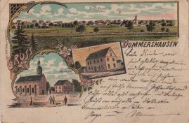 Hier geht es zur Karte mit dem Motiv 'Drei Bilder aus Dommershausen von etwa 1905' Hier geht es zur Karte mit dem Motiv 'Drei Bilder aus Dommershausen von etwa 1905'