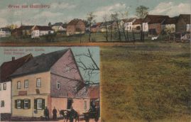 Hier geht es zur Karte mit dem Motiv 'Mit Kühen und Wagen an der Wirtschaft' Hier geht es zur Karte mit dem Motiv 'Mit Kühen und Wagen an der Wirtschaft'