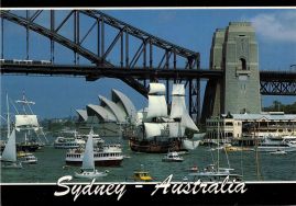 Hier geht es zur Karte mit dem Motiv 'Bounty und Endeavour in Sydney'