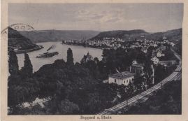 Hier geht es zur Karte mit dem Motiv 'Qualmendes Schiff vor Boppard' Hier geht es zur Karte mit dem Motiv 'Qualmendes Schiff vor Boppard'