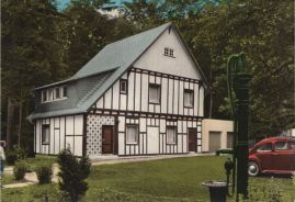 Hier geht es zur Karte mit dem Motiv 'Mit dem Käfer zum Gästehaus' Hier geht es zur Karte mit dem Motiv 'Mit dem Käfer zum Gästehaus'