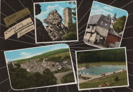 Hier geht es zur Karte mit dem Motiv 'Freibad, Koppenstein und evangelische Kirche' Hier geht es zur Karte mit dem Motiv 'Freibad, Koppenstein und evangelische Kirche'
