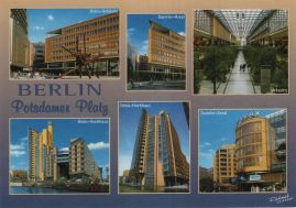 Hier geht es zur Karte mit dem Motiv 'Braungelbe Bauten am Potsdamer Platz' Hier geht es zur Karte mit dem Motiv 'Braungelbe Bauten am Potsdamer Platz'