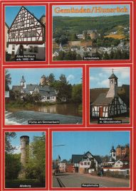 Hier geht es zur Karte mit dem Motiv 'Simmerbach, Rathaus, Schloss und Hauptstraße' Hier geht es zur Karte mit dem Motiv 'Simmerbach, Rathaus, Schloss und Hauptstraße'
