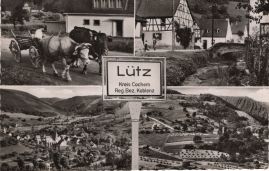 Hier geht es zur Karte mit dem Motiv 'Lütz mit Strohgarben und Kühen' Hier geht es zur Karte mit dem Motiv 'Lütz mit Strohgarben und Kühen'