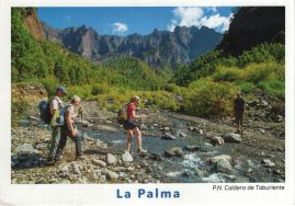Hier geht es zur Karte mit dem Motiv 'Wanderer im Barranco de las Angustias'